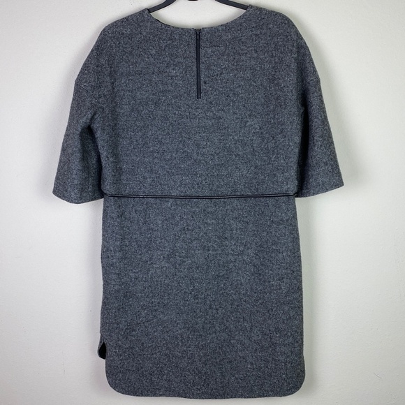 Madewell Leather Pocket Installation Wool Blend Dress - Picture 4 of 9
